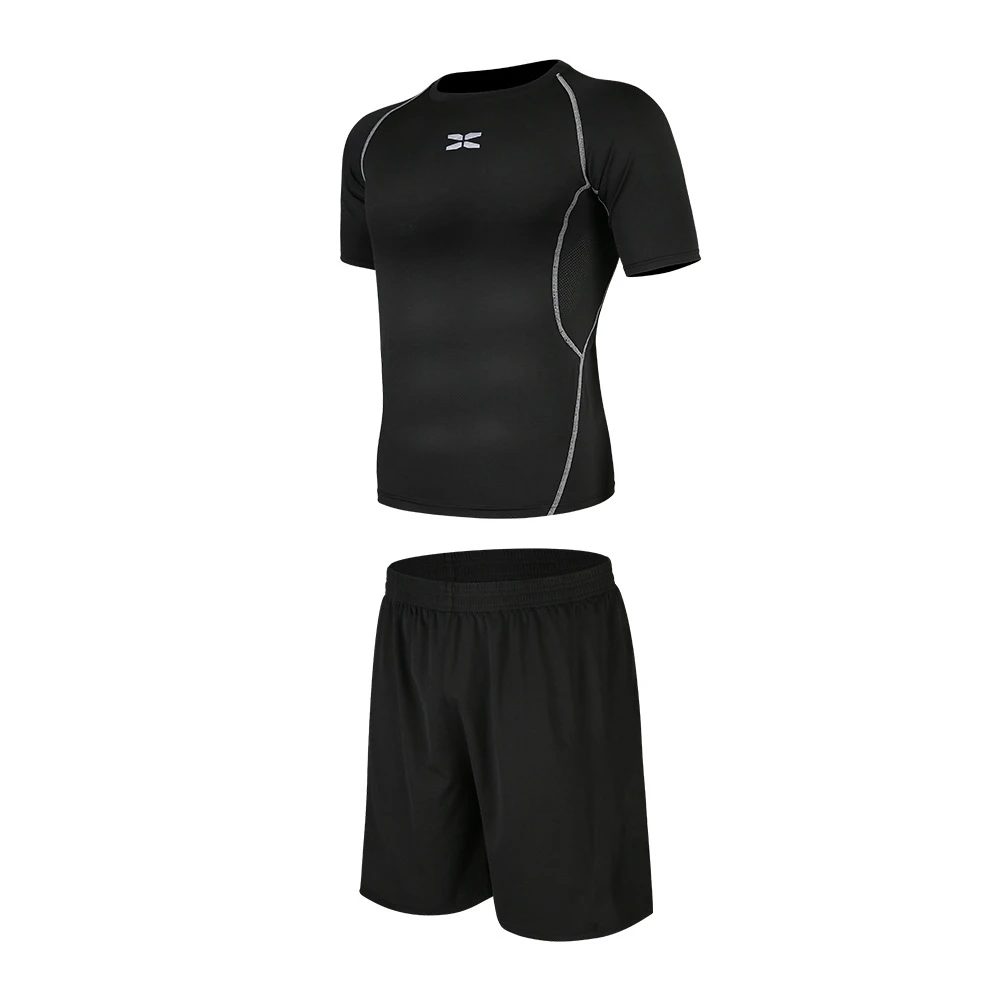 Мужской спортивный костюм для бега с круглым вырезом Футбольная спортивная