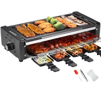 220V Multifunctional Electric Baking Pan Barbecue Machine Non Stick Barbecue Rack Household Smokeless Electric Oven Double Layer