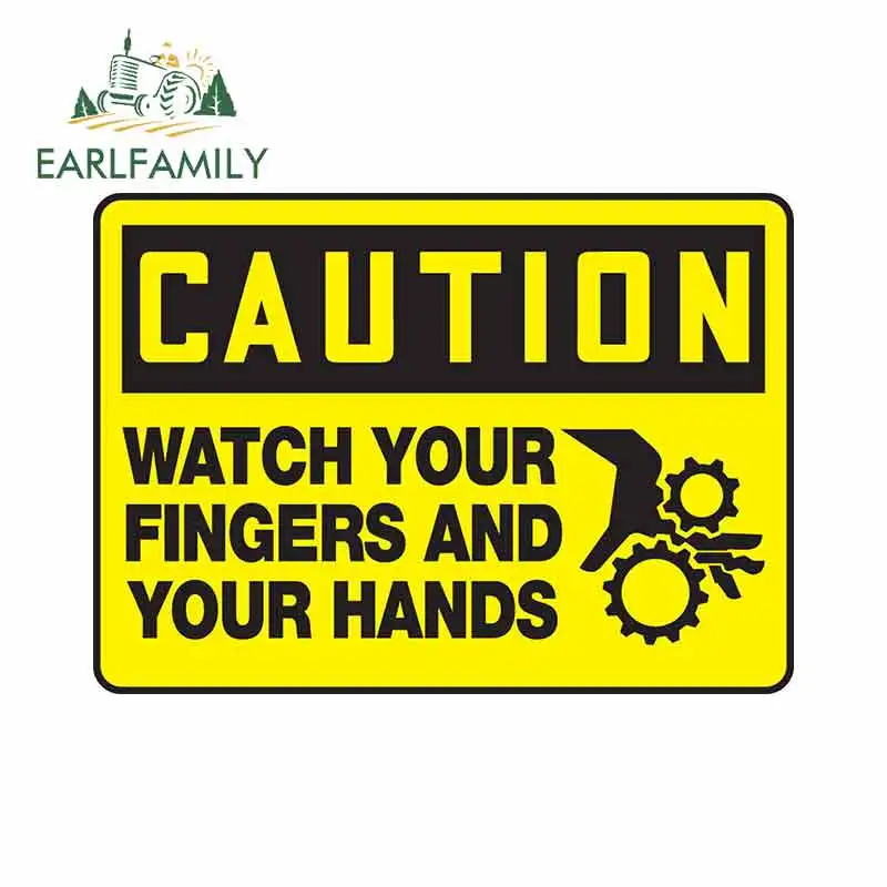 EARLFAMILY 13 см x 9 3 предупреждающие этикетки предупреждение автомобиль ваших пальцев