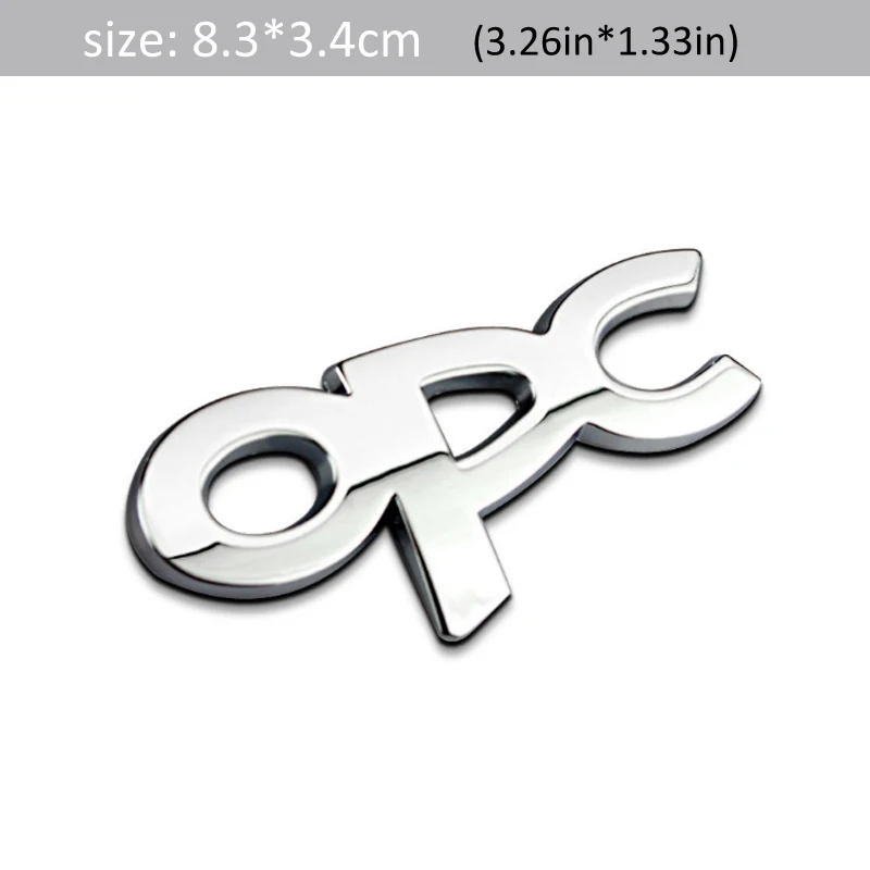 1Pcs 3D Metal OPC Car Side Fender Rear Trunk Emblem Badge Sticker Decals suit for Universal car accessories decoration stick | Автомобили