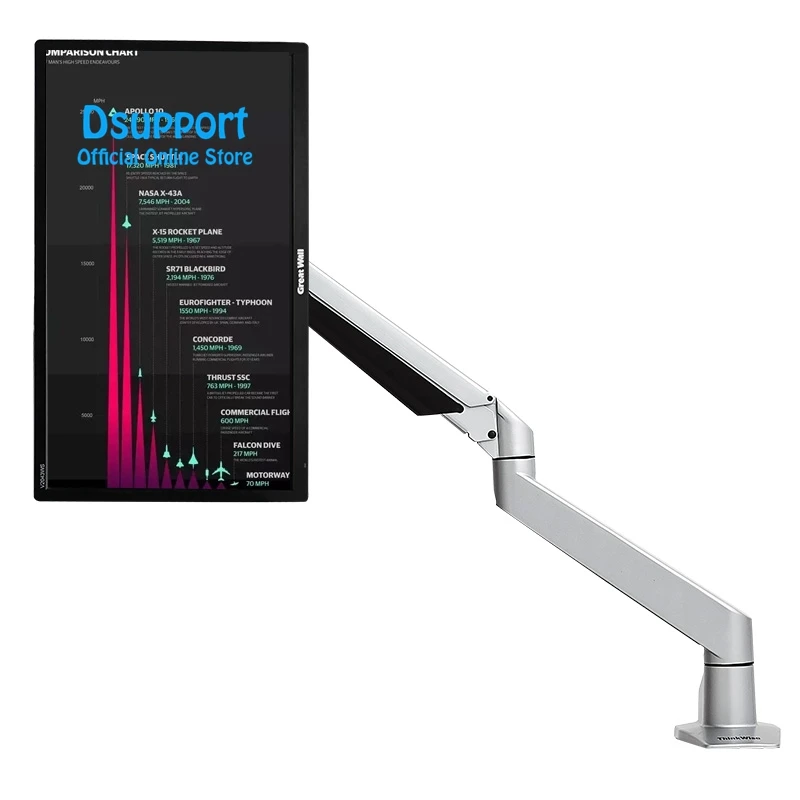 Настольная подставка для монитора алюминиевая газовая пружина с полным