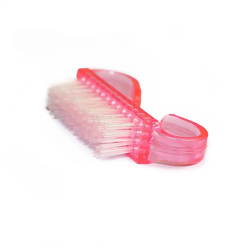 Nail Cleaning Brushes for Acrylic UV Gel Polish Random Color Calf Horn Plastic Remover Powder Dust Manicure Nail Art Care Tools