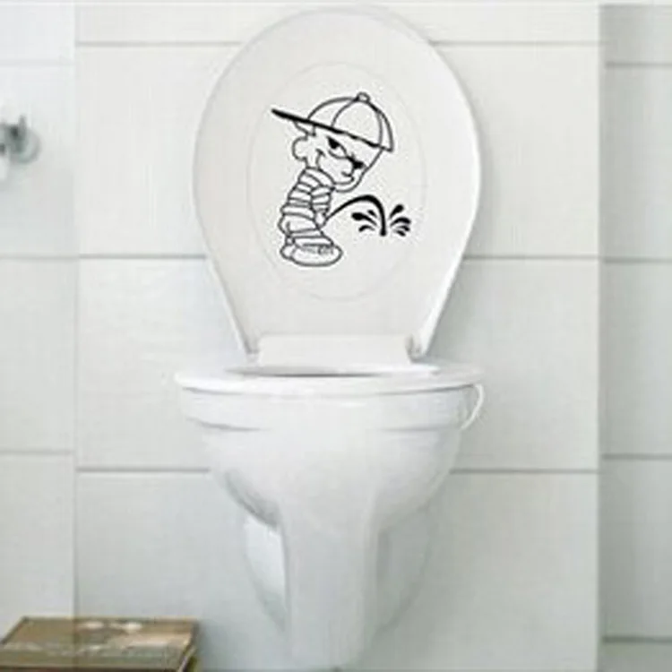 Забавный плохой мальчик средний палец моча на анти виниловая наклейка с надписью