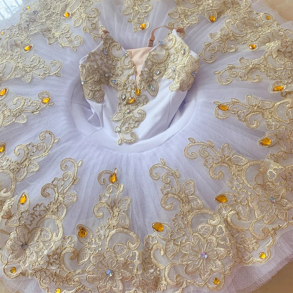 Белый Профессиональный балетки детская Пышная юбка для девочек женщин взрослых