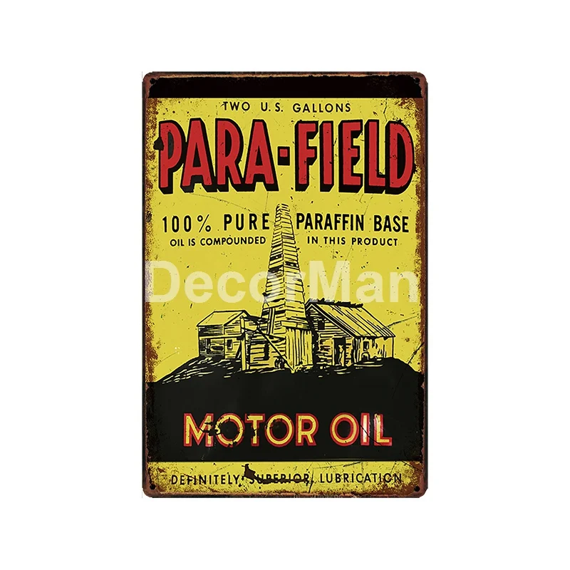 [DecorMan] Mobil Gassoline шины моторное масло американская смазка жестяная вывеска роспись Бар Декор LT-1865 - Цвет: GLC-12810