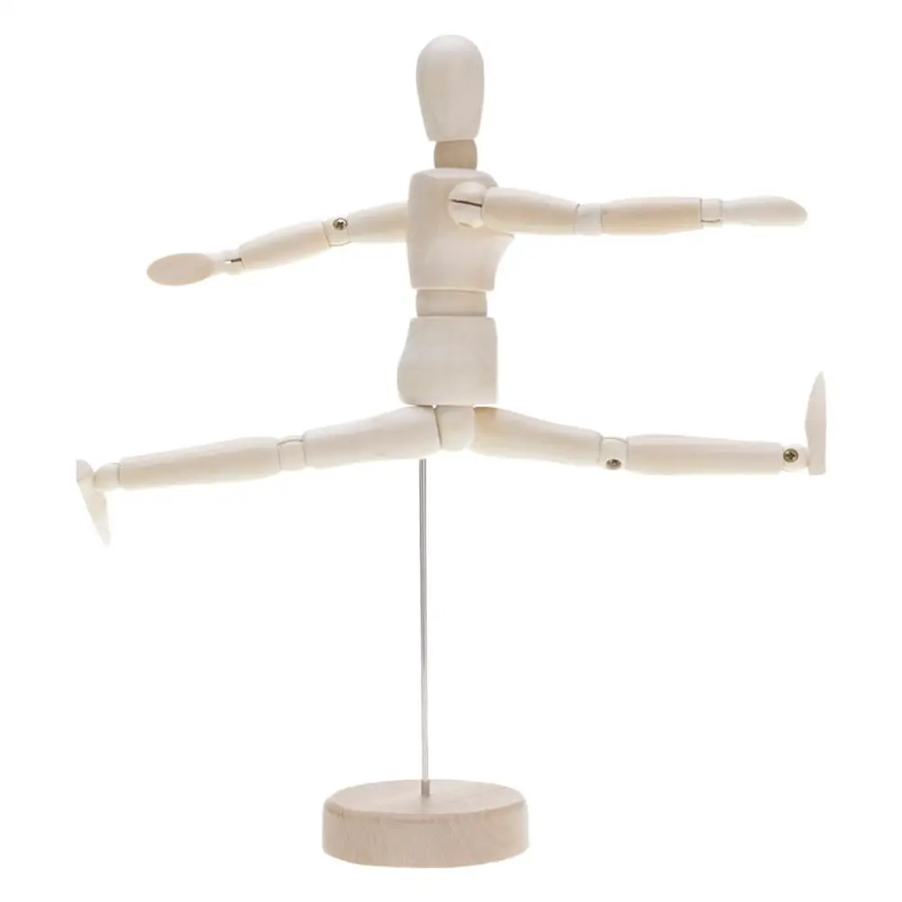 Экшн-фигурки с подвижными конечностями для художников деревянные игрушечная