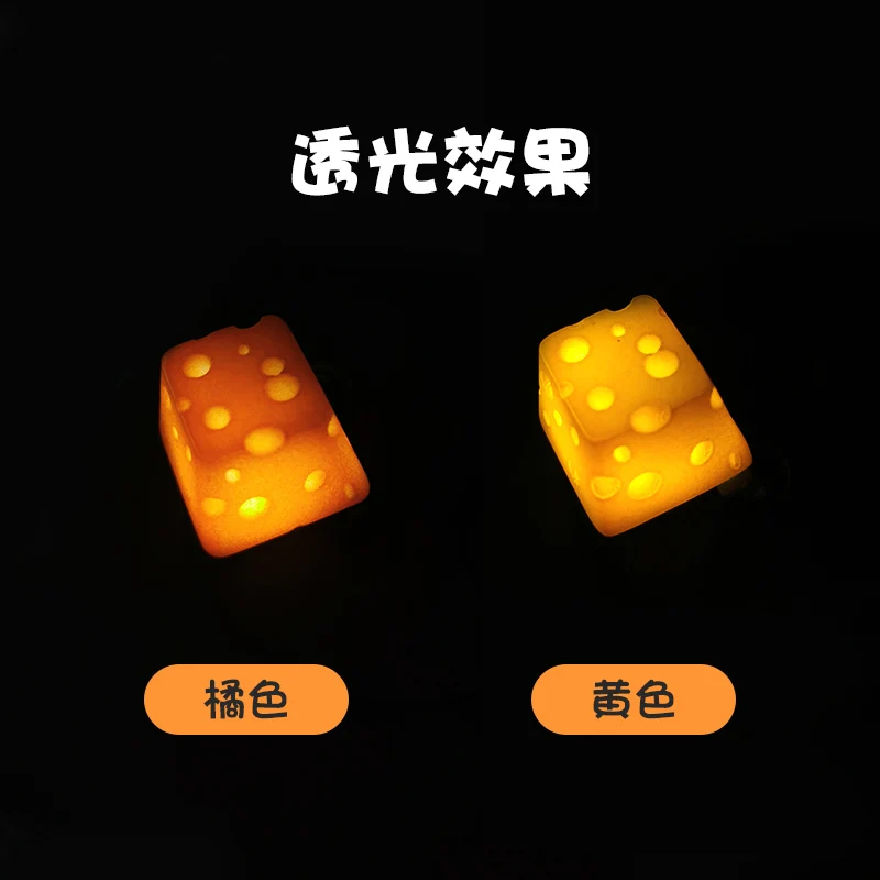 

Keyboard Gift Mechanical Keyboard Custom Keycaps Resin Cheese Keycap Personalized Handmade Customized Light Transmission R4