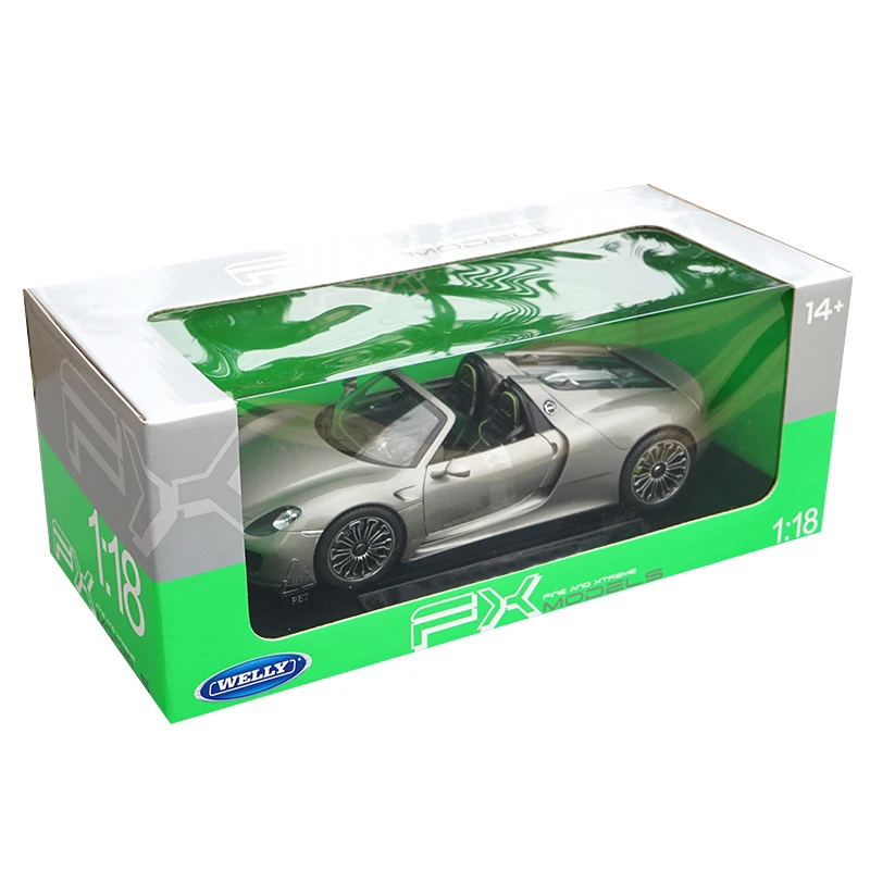 Welly 1:18 весы 918 Spyder трансформируемый литой металлический автомобиль игрушка из