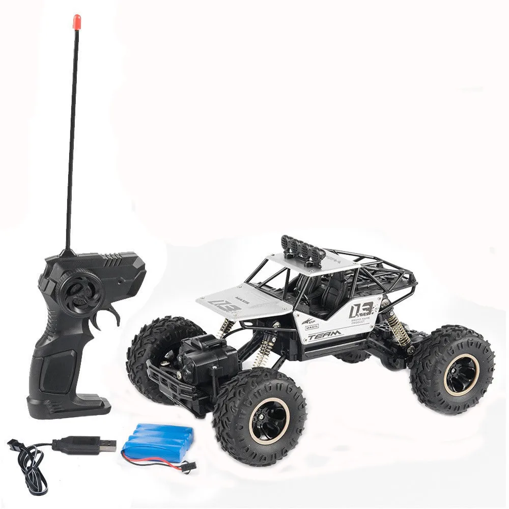 Silver 1:18, гигантские 4WD радиоуправляемые машинки, сплав, скорость 2,4G, Радиоуправление, сплав, внедорожные грузовики, игрушки, горячая Распродажа, безопасные подарки для детей на день рождения, jouet - Цвет: Silver