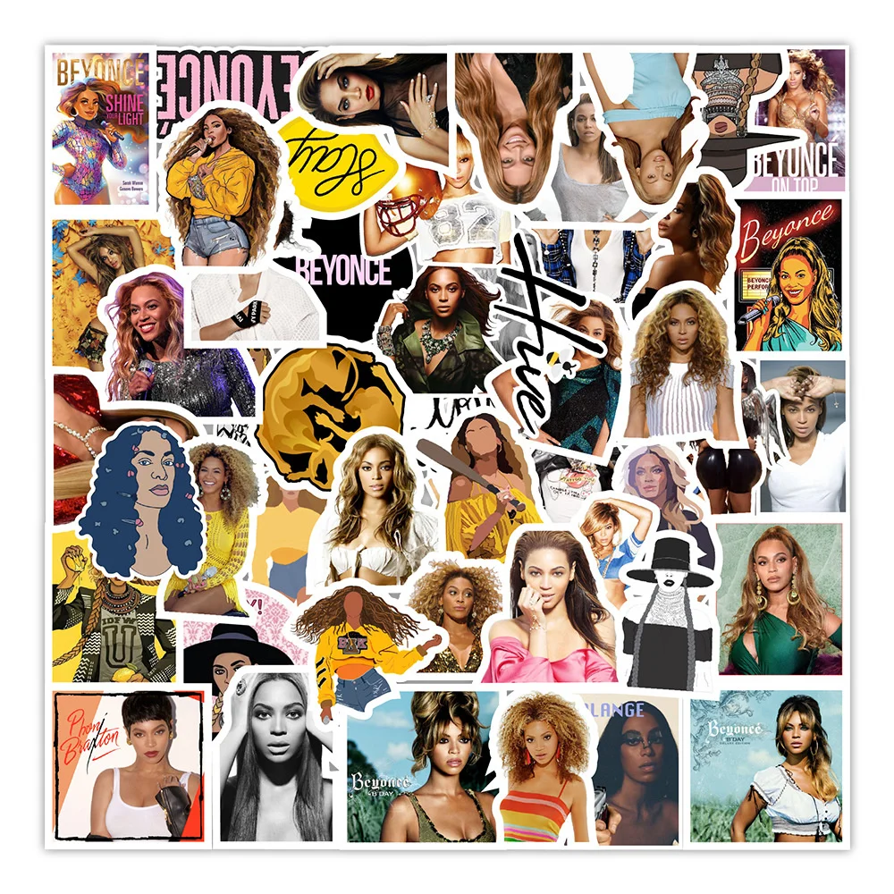 Pegatina impermeable para el maletero del coche, decoraci&oacute;n con grafiti de Beyonce, personaje de serie americana, novedad de 2021, venta al por mayor-0