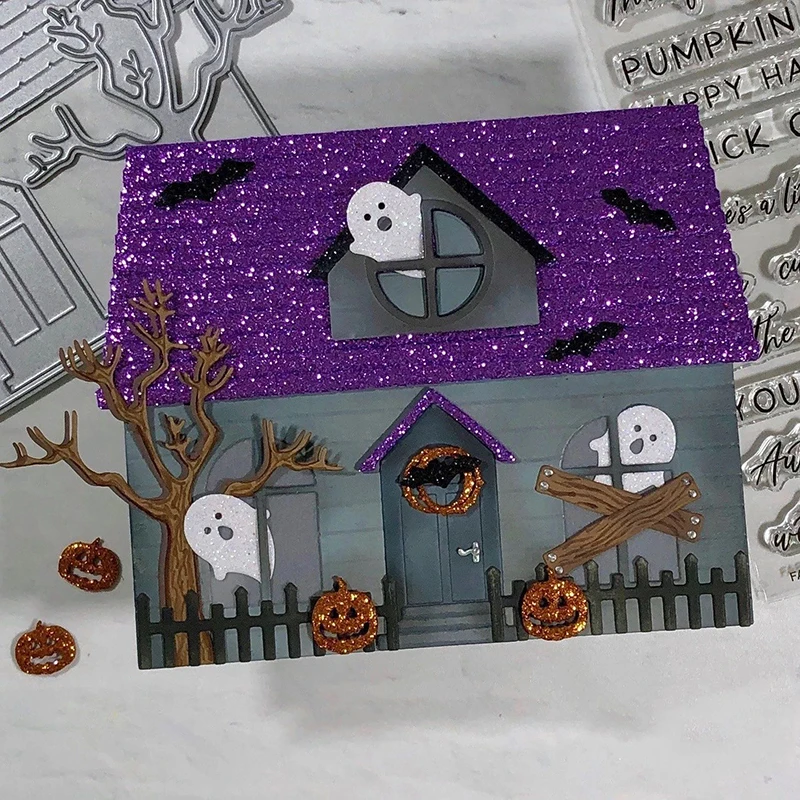 

Metal Cutting dies cut die mold Halloween haunted house decoration Scrapbook paper craft knife mould blade punch stencils dies