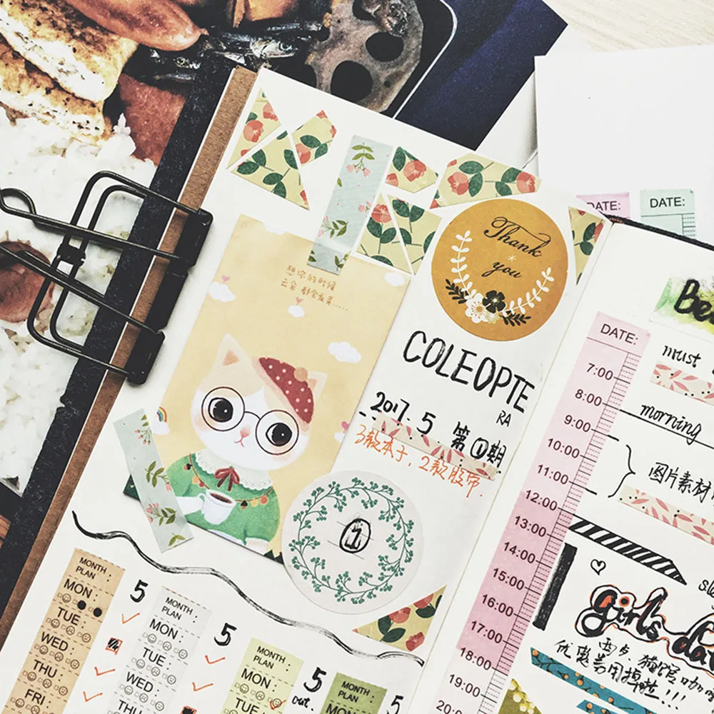 Creative Weekly Time Line Sticker Washi Tape Planner Notebook Diy Scrapbooking School Accessories Supplies Stationery | Канцтовары для