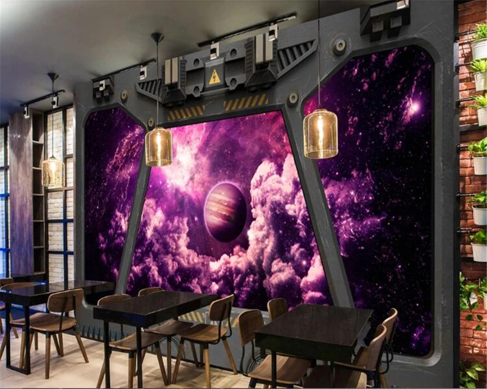 3D Настенные обои beibehang металлическая промышленная ветровая Экипировка