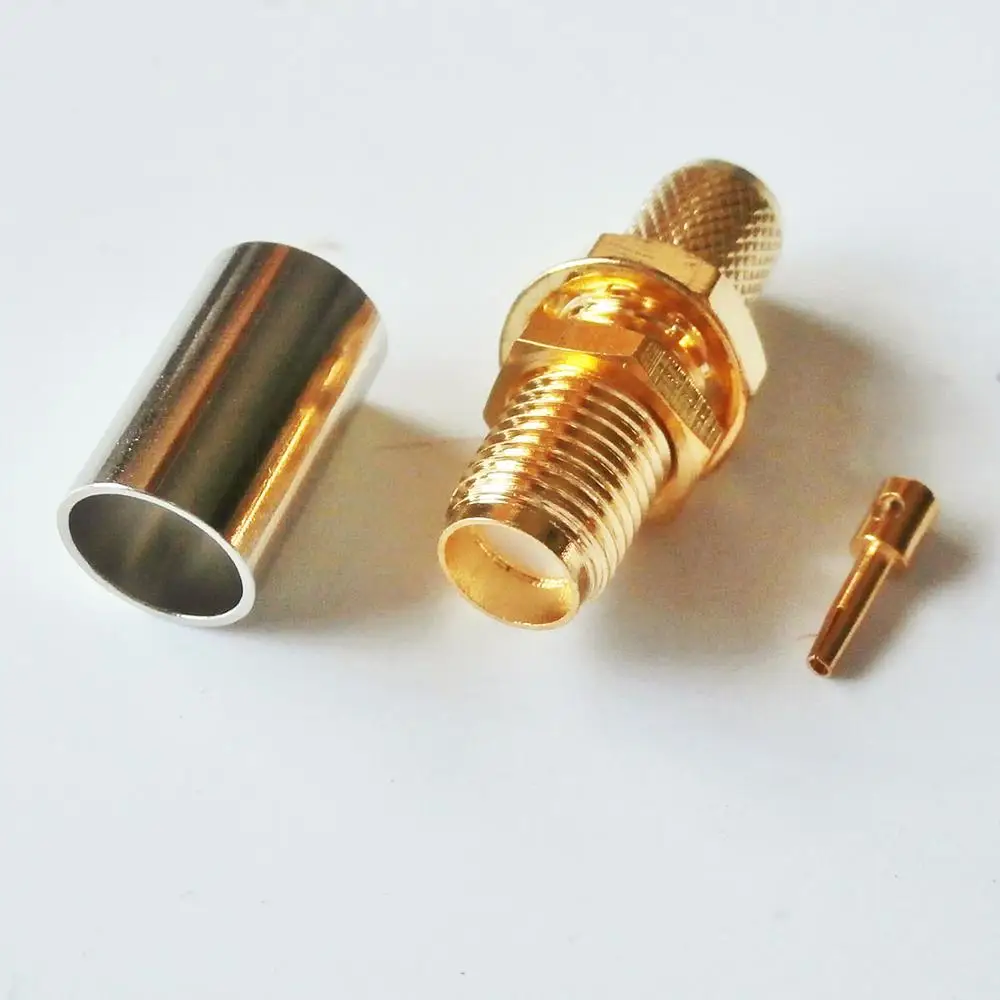 1 шт. высококачественный RF разъем SMA Гнездовой обжимной для RG8X RG-8X RG59 LMR240 кабель с