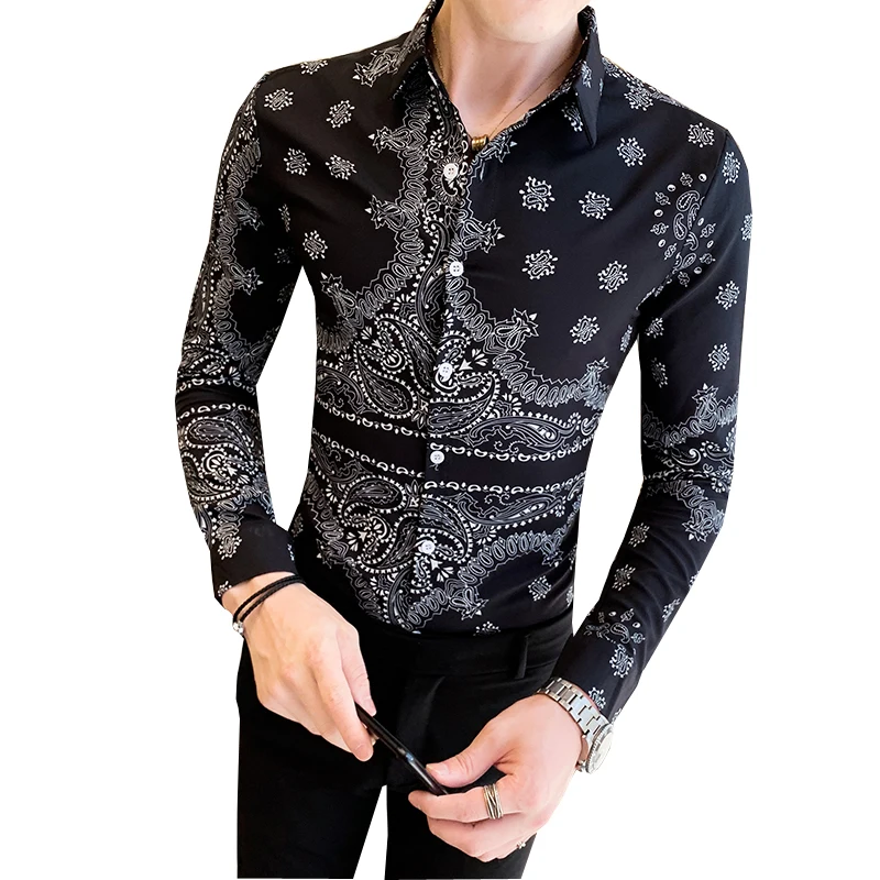 Camisa Masculina        Slim Fit Chemise Homme       Camisas Hombre