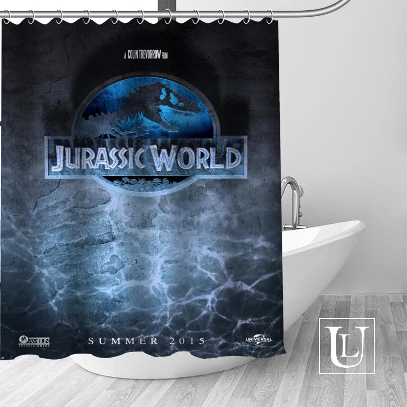 

Custom Jurassic Park Shower Curtain Top Selling Classic Popular Bath screens Polyester beautiful Home Bathroom curtain