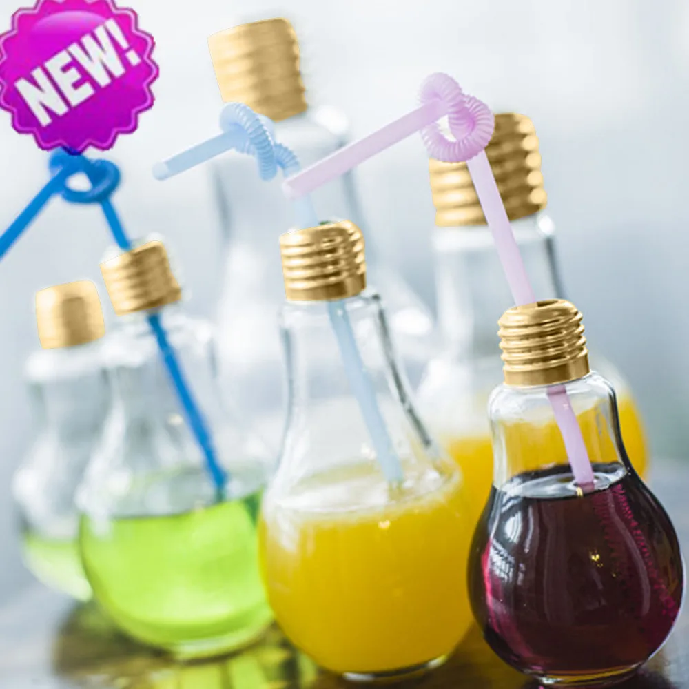 Креативная летняя бутылка для воды с лампочками Милая Короткая модная лампочка