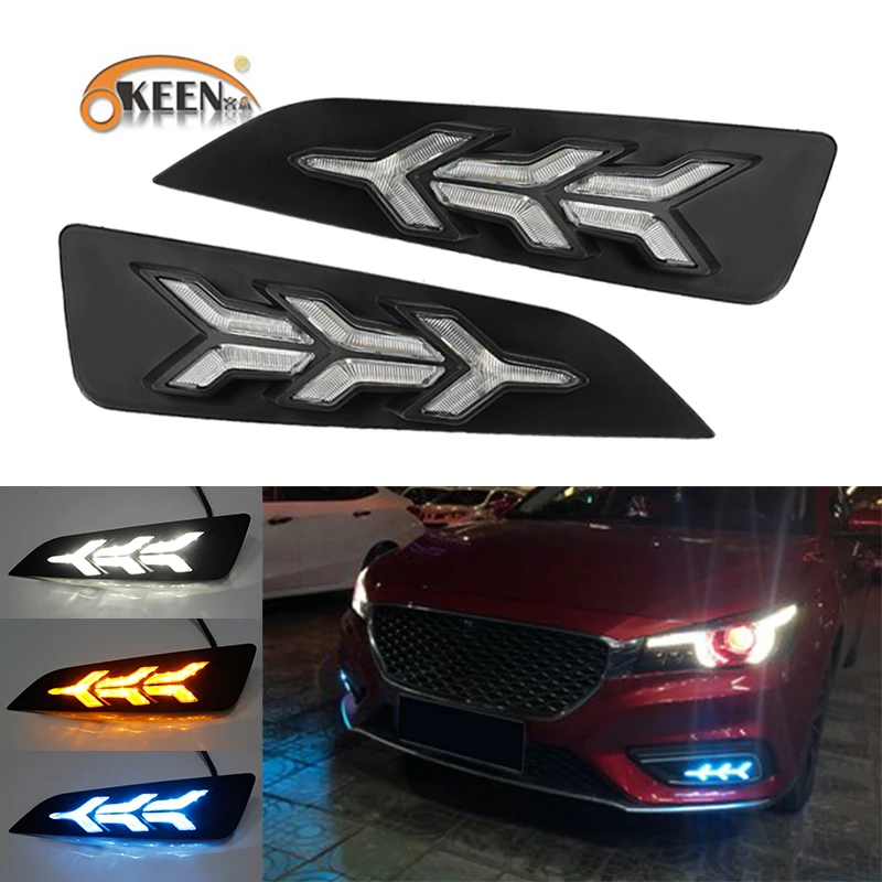 OKEEN 2 шт. Автомобильный светодиодный дневной светильник для MG6 2018 2019 Дневной s