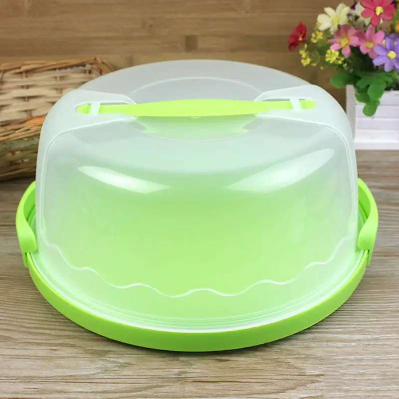Cake Carrier Holder Box Portable Locking Transparent Case Caddy Container Dessert Gift for 10 Inch Cakes Food Grade Plastic | Дом и сад