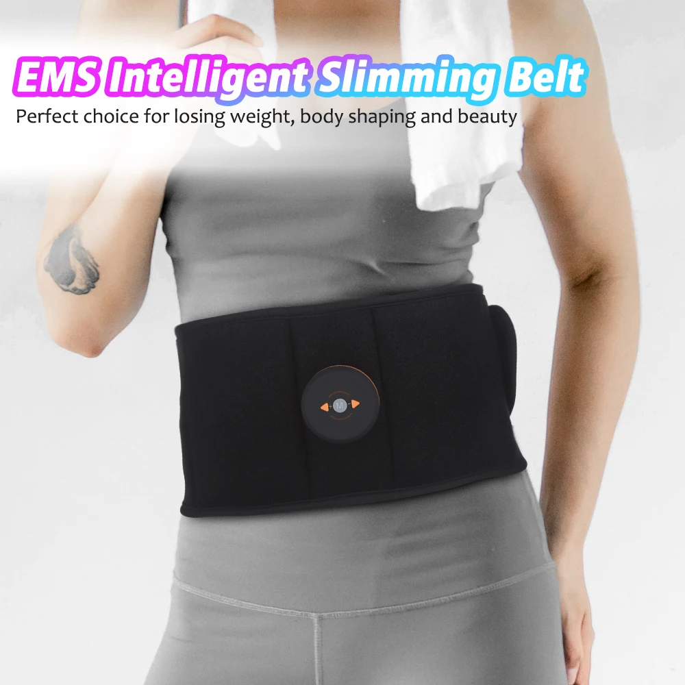 Body Slimming Belt Electric Abdominal Trainer Muscle Stimulator Toner Weight Loss New Smart EMS Fitness Vibration Unisex | Красота и