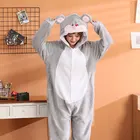 Забавные мышь Onesie мультфильм животных Kigurumis, для женщин и девочек спальный комбинезон теплые мягкие фланелевые пижамы, пижамный комплект на день рождения вечерние подарок милые комбинезоны с рисунками
