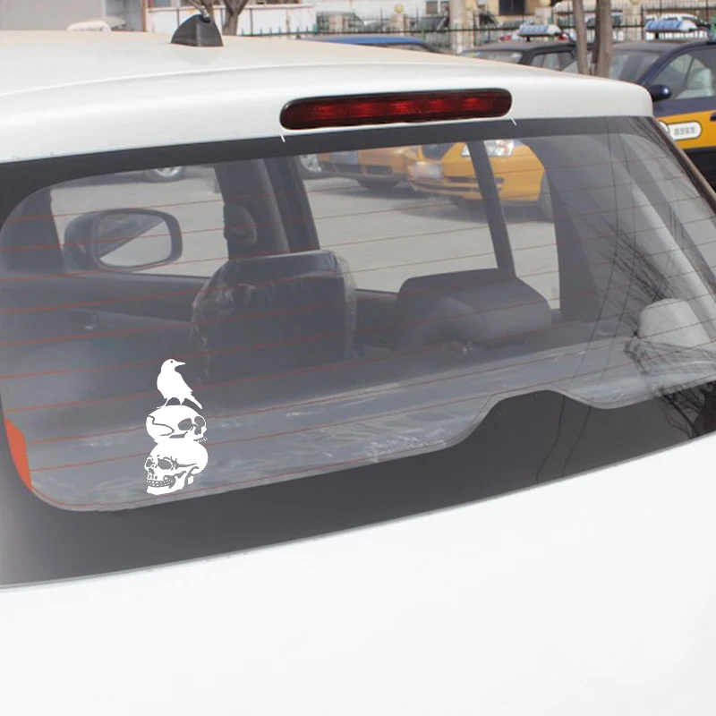 DAWASARU интересный Хэллоуин Череп Ворон Декор автомобиля стикер аксессуары винил