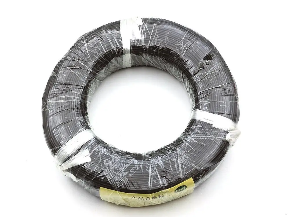 1 Катушка 305 м 3кВ DC 28AWG/26AWG/24AWG/22AWG/20AWG/18AWG Высоковольтная силиконовая линия черный