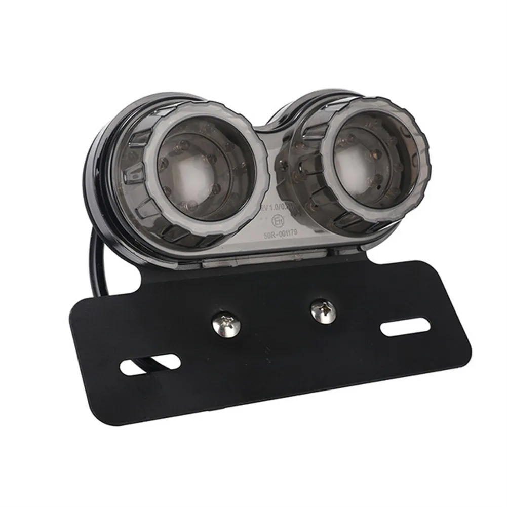 1pc Motorcycle LED Dual Twin Brake Tail Turn Signal License Plate Integrated Light Indicator For ATVs Dirt Bike Custom Chopper |
