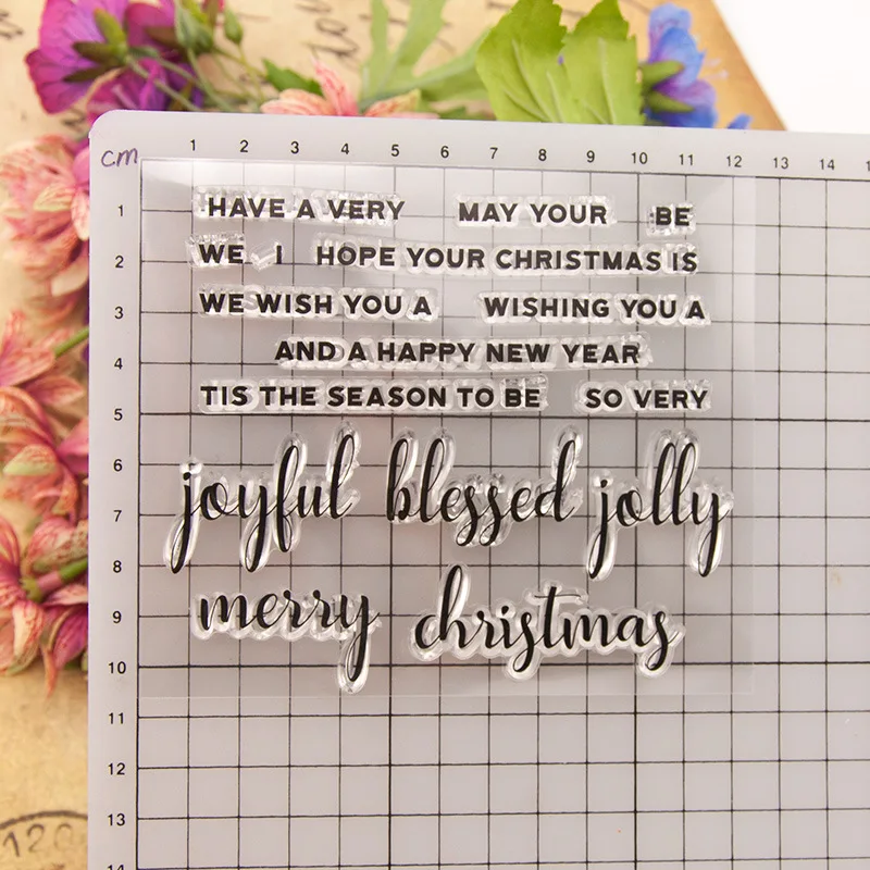 Прозрачные штампы для DIY скрапбукинга/изготовление карт/детское рождественское