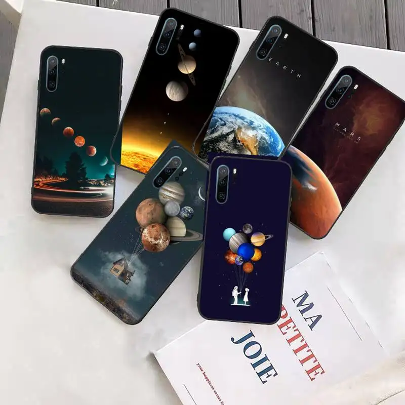 

Space Planets Earth Mars Phone Case Funda For Huawei P9 P10 P20 P30 Lite 2016 2017 2019 plus pro P smart