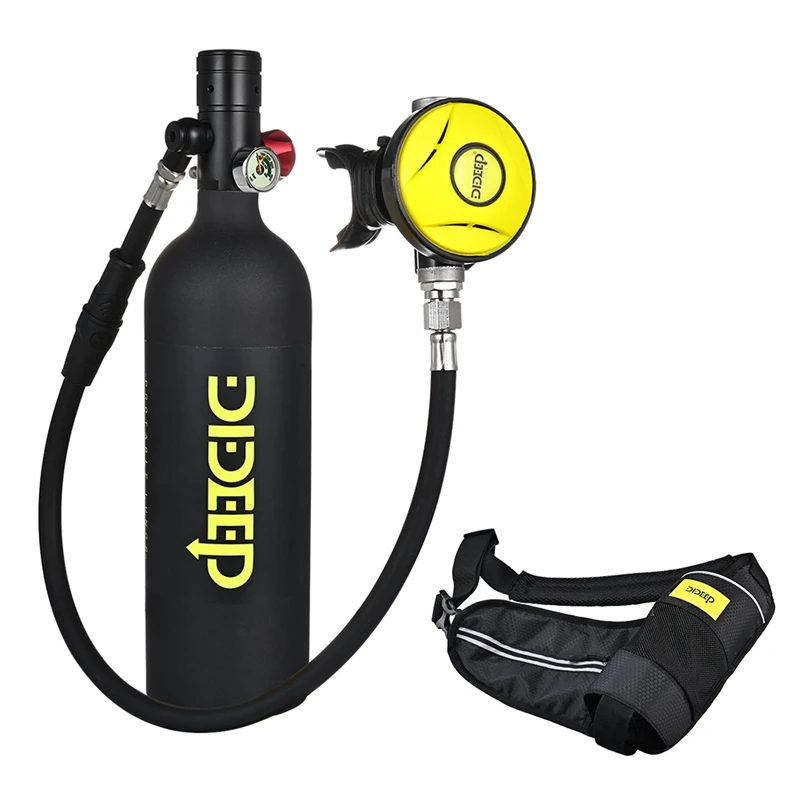 

New-DIDEEP 1L Scuba Diving Cylinder Tank Air Tank for Snorkeling Breath