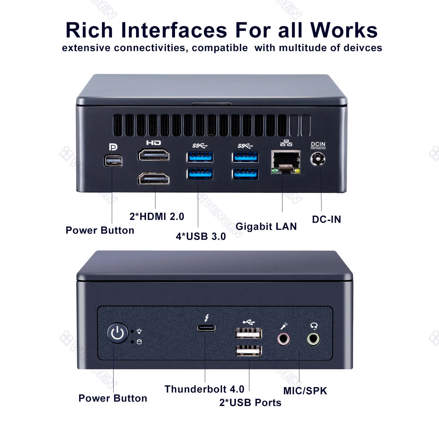 Мини-ПК NUC 11-го поколения Intel Core i7 1165G7 i5 1135G7 Windows 11/10 i3 1115G4 HDMI DP NVME SSD игровой