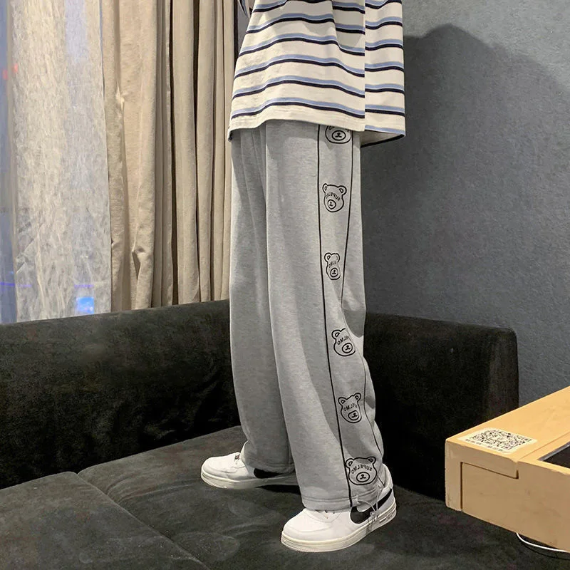 

Harem Pants Kawaii Pink Sports Pants Hip Hop Korean Fashion Oversize Women Harajuku High Waist Cartoon Loose Black Sweatpants OL