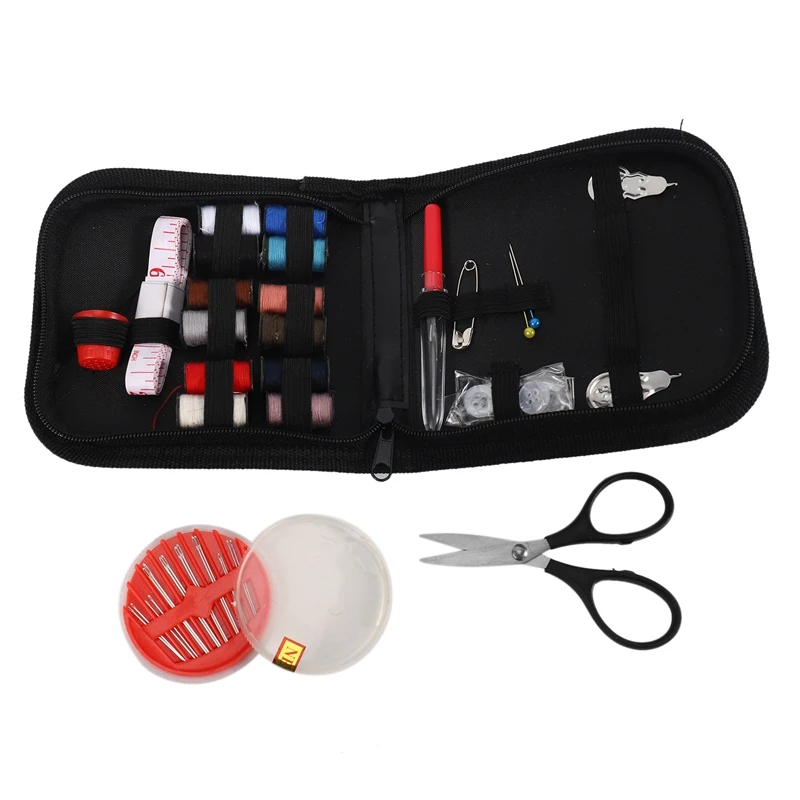 Mini Portable Sewing Kit Accessories Carrying Case Set For Home Travel Emergency Use | Дом и сад