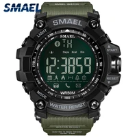 smael digital watch men bluetooth smart watch waterproof 50m big dial call reminder remote camera outdoor sport wristwatch 1617b