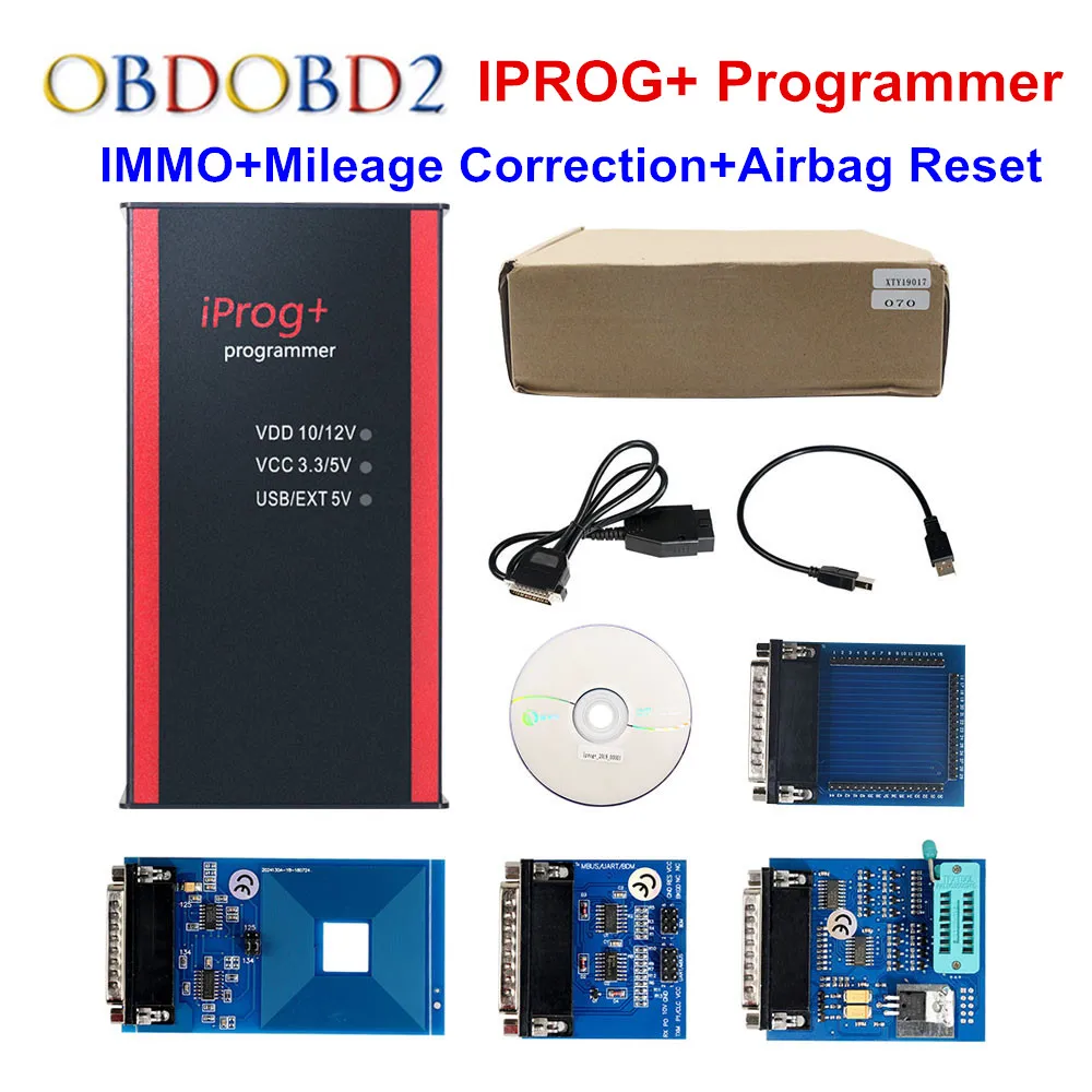 Iprog+ программист V77 поддержка IMMO+ коррекция пробега+ сброс подушки безопасности Iprog Pro замена Carprog/Digiprog/Tango DHL бесплатно
