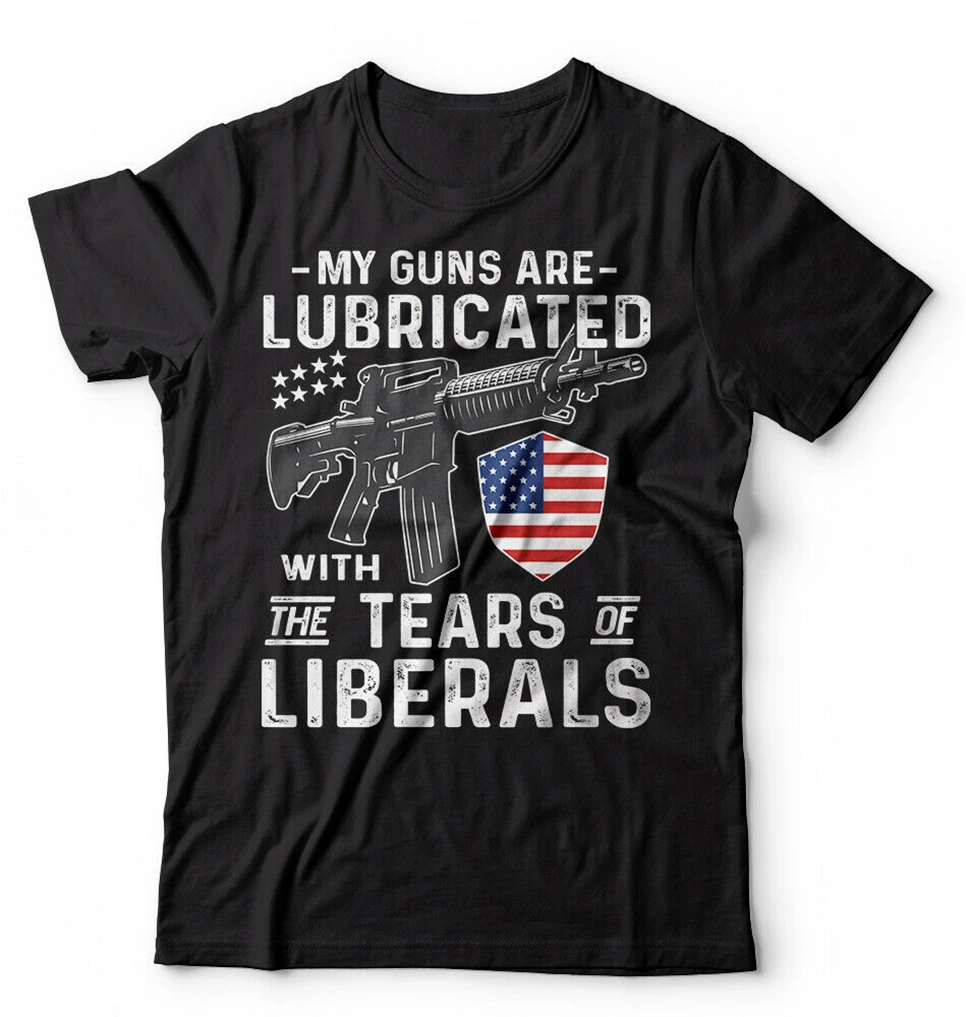 Футболка Tears Of Liberals Мужская футболка с принтом Дональда Трампа пистолетами