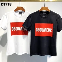 dsquared2 new menwomen street hip hop round neck short sleeved t shirt cotton locomotive letter printing casual tee dt718