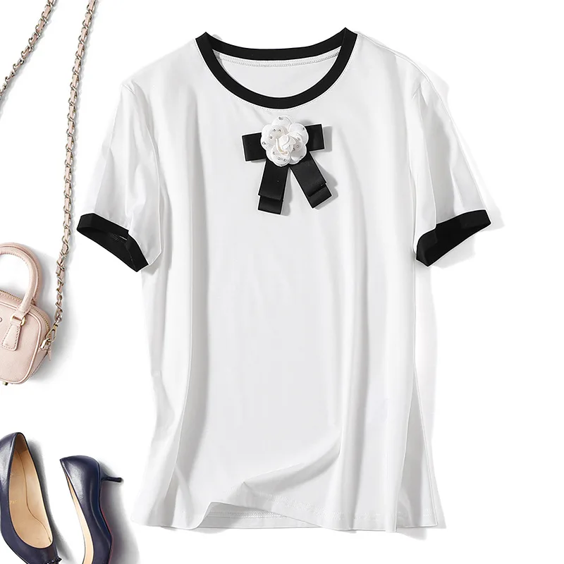 

Женские футболки, повседневная футболка, женская летняя футболка с коротким рукавом, белая