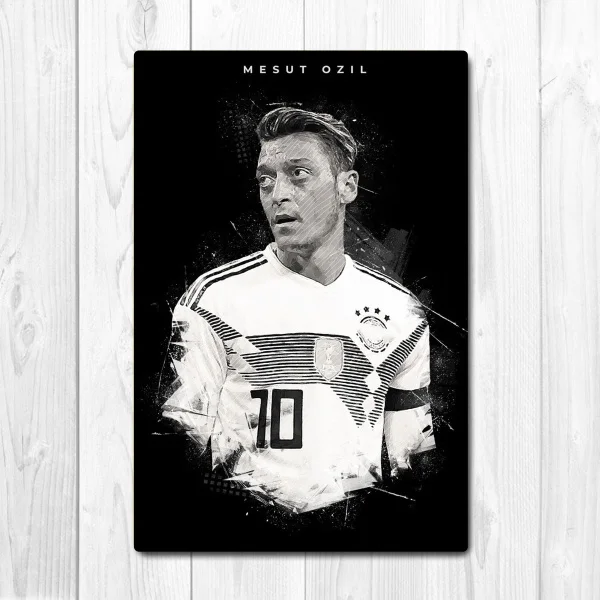 

New Mesut Ozil Soccer Football Player Art Wall Decor Tin Sign Vintage Garage Sign Bar Club Cafe Garage Farm Decor