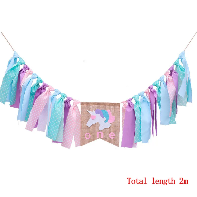 unicorn green banner Вечерние украшения в виде единорога 3D большие воздушные шары из фольги в виде животного для девочек на день рождения вечерние украшения - Цвет: unicorn green banner