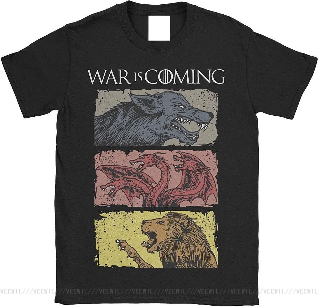 

War Is Coming T Shirt Men Women Harajuku Funny TEE Shirt 100% Cotton T-shirt
