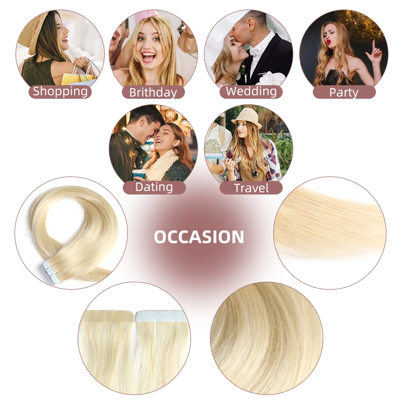 QHP Человеческие волосы Remy для наращивания Пряди человеческих волос 2 5 г/подставка