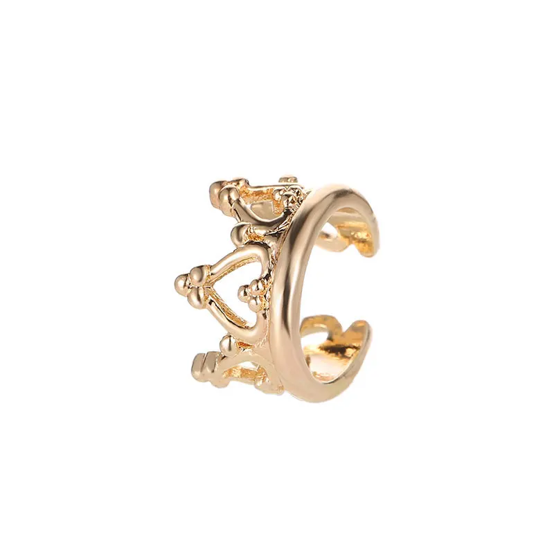 Женские серьги с короной и U-образными ушками полые в Корейском стиле ретро без