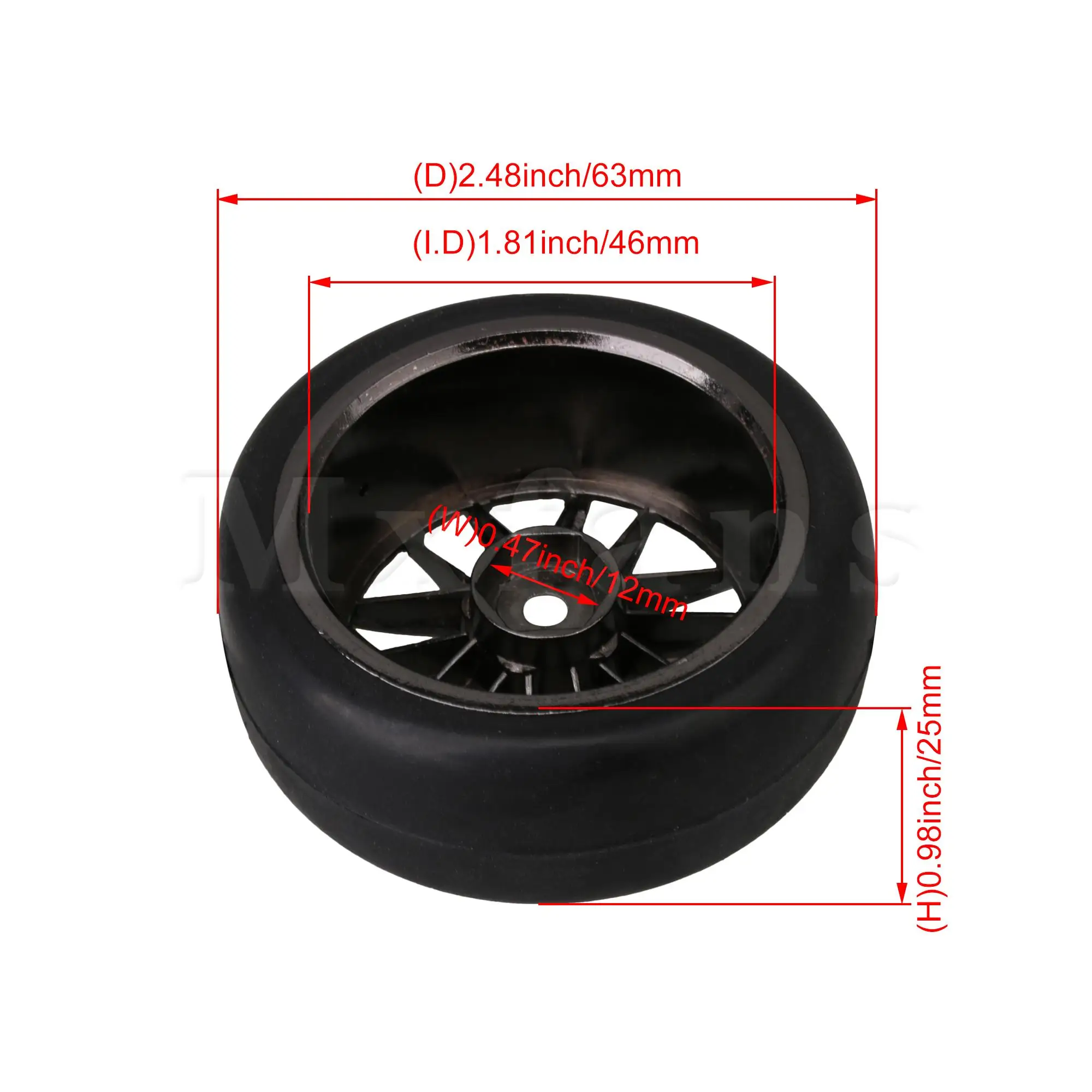 

4x Titanium 14 Spoke Wheel Rim Tire Replacement for WPL D12-034 1:10 RC