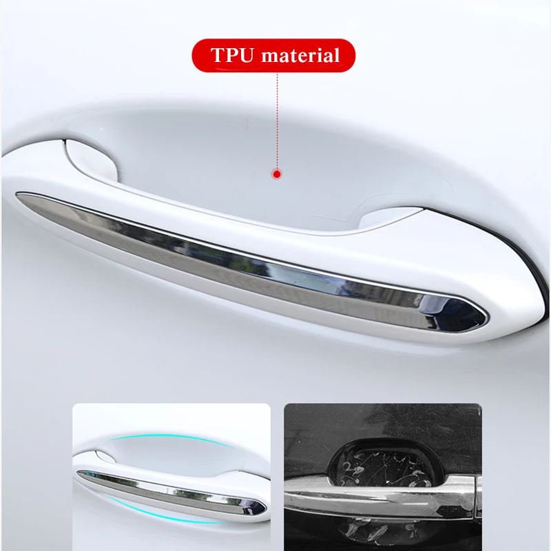 Прозрачная защитная пленка из ТПУ на автомобильную ручку наклейки дверь