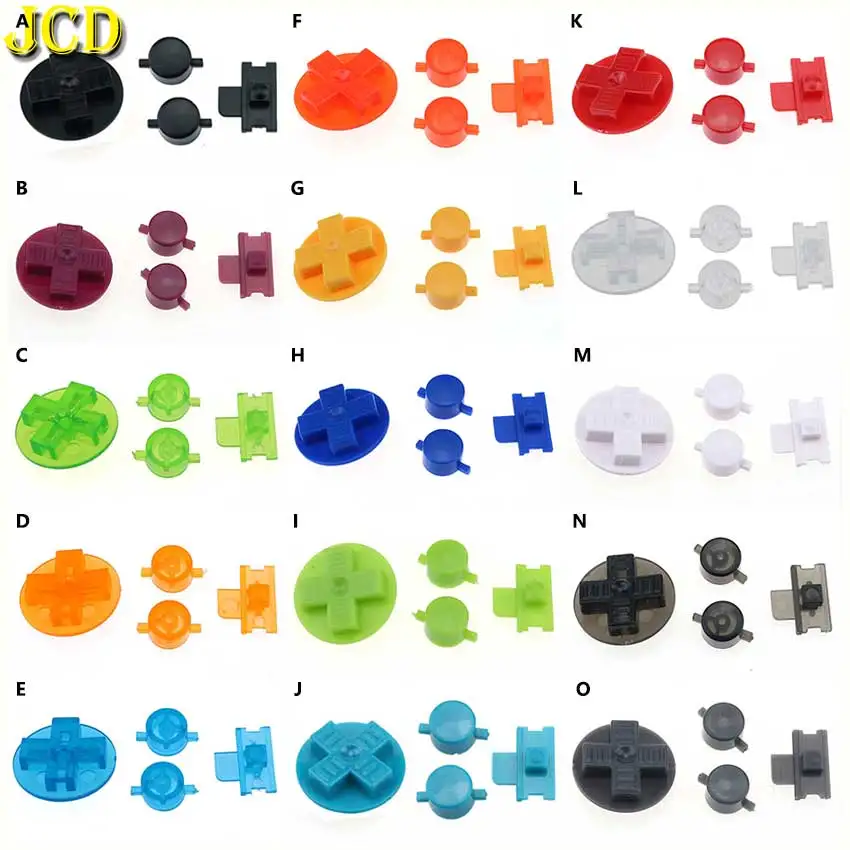 JCD 1 набор красных и черных кнопок для замены клавиатур Gameboy классический ГБ GBO DMG DIY