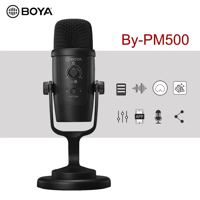 

BOYA BY-PM500 Type-C Omnidirectional Cardioid MIC For Youtube Live Video USB Condenser Microphone For Smartphone Computer