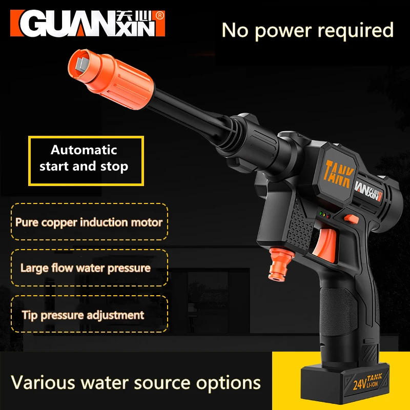 500 Вт портативная мойка высокого давления 24 в беспроводной очиститель заряжаемый