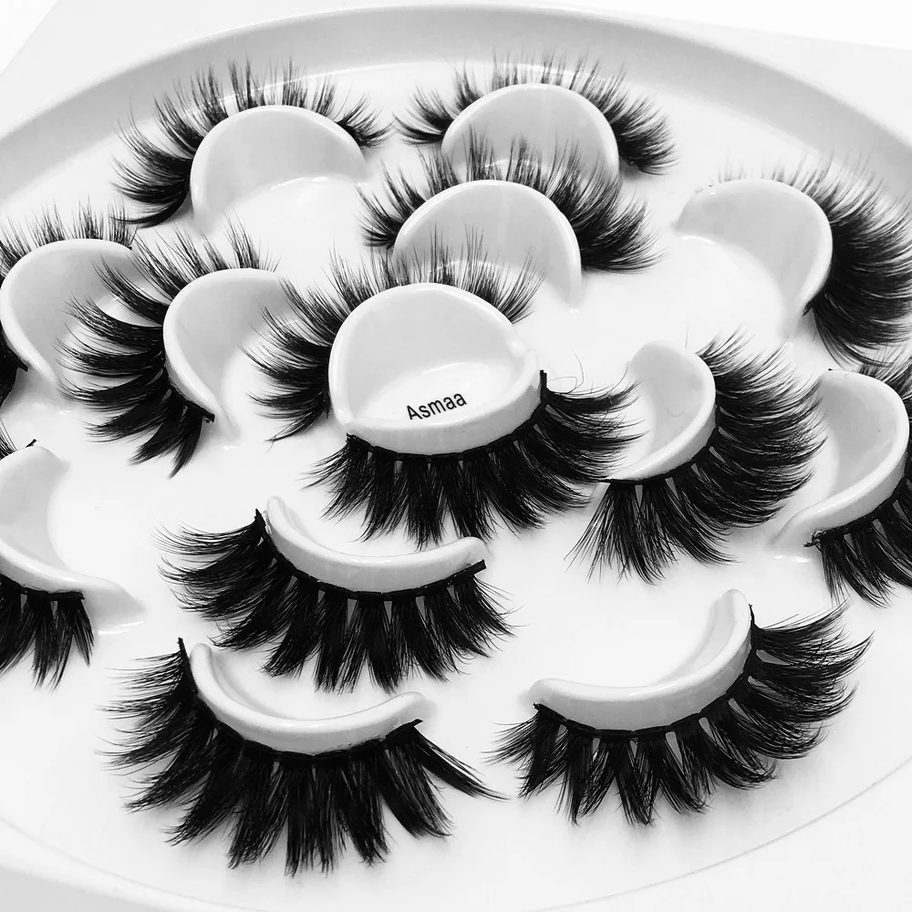 7 пар 25 мм 3D норковые ресницы натуральные длинные накладные Объемные Накладные